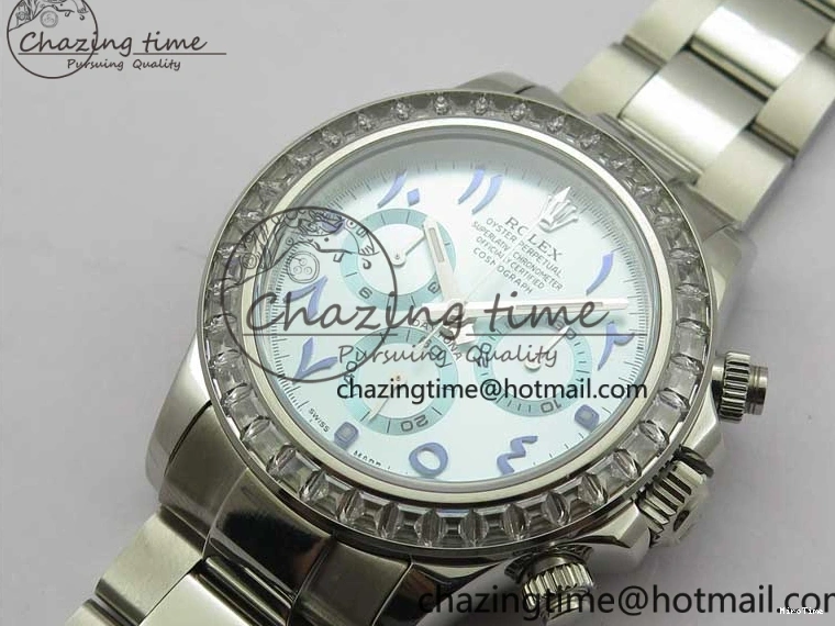 MiroTime 0423 Thermal Daytona 116506 Middle East Edition Bp Maker Best Edition Ice Blue Blue Arabic Dial Diam Bezel On SS Bracelet A 2895